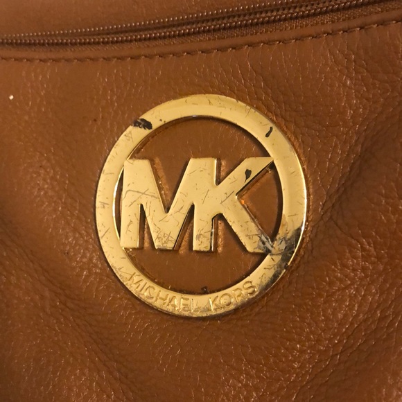 Michael Kors Brown and Gold Accent Crossbody - Picture 2 of 6